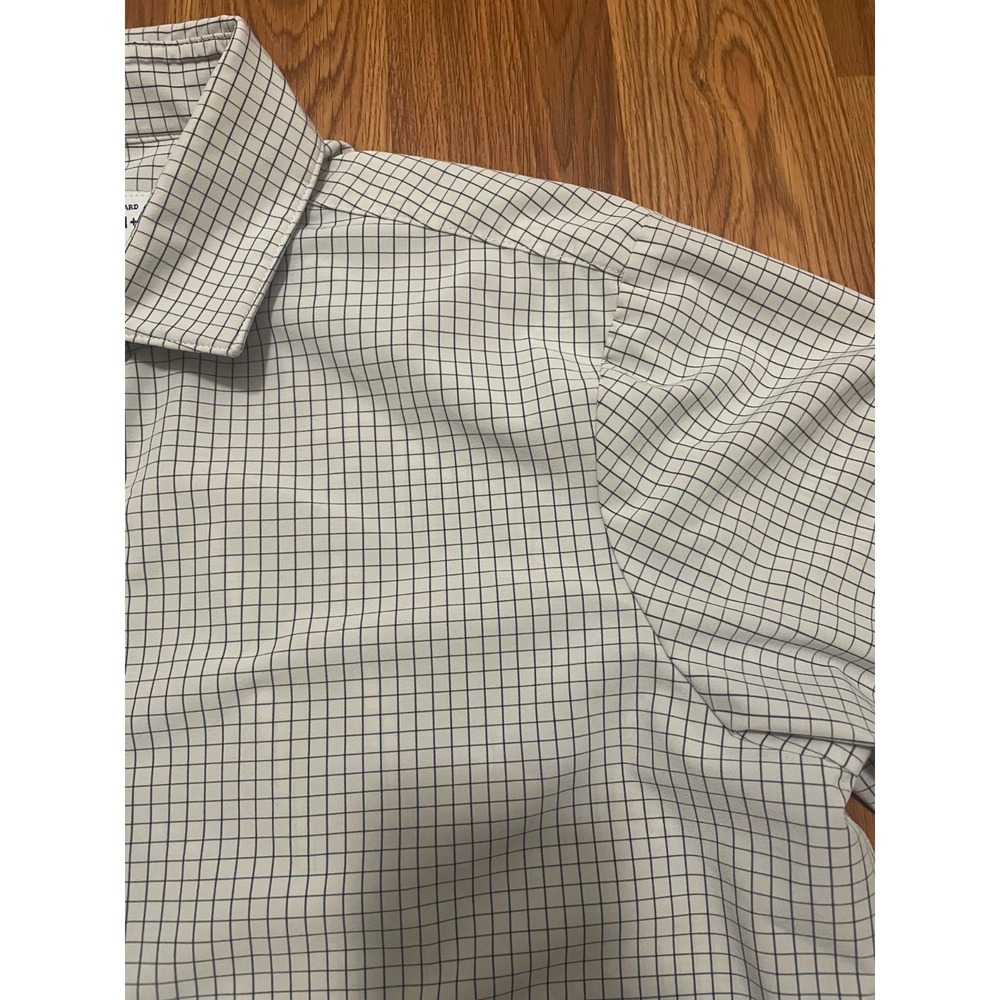Mizzen+Main Leeward Dress Shirt Mens Large Trim Fit Check Performance - Picture 4 of 13